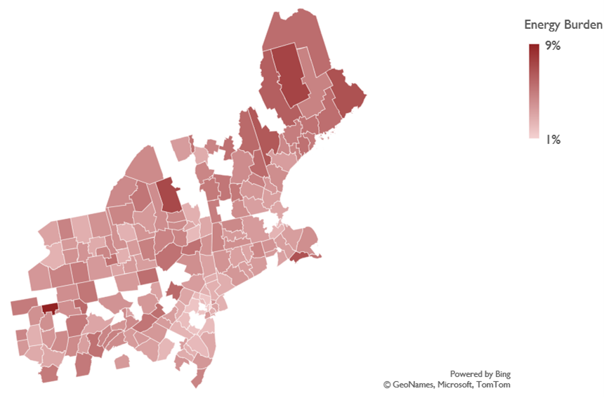 2018 Residential Home Energy Burden by County