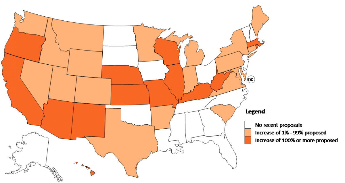 Proposed fixed charges map