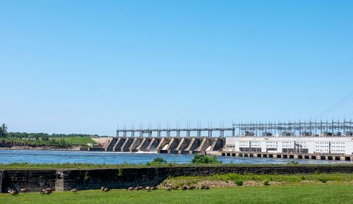 Hydroelectric generating dam in Quebec, Canada