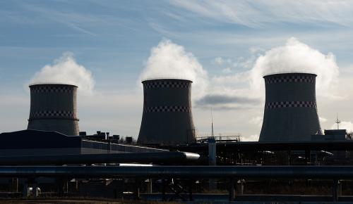 Coal plant cooling towers