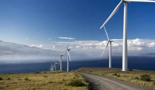 Wind mills in Maui, Hawaii