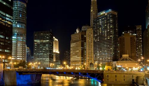 Chicago at night