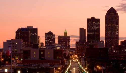 Des Moines Iowa Skyline