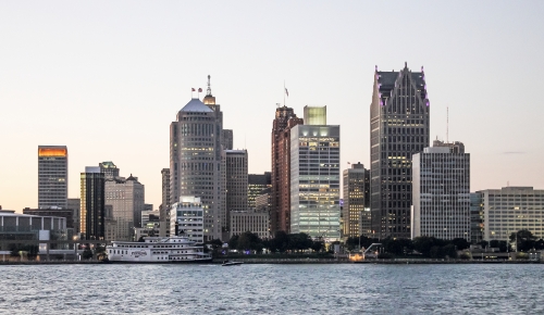 Detroit Michigan skyline