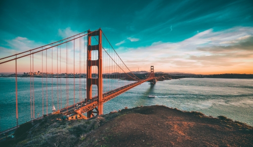 San Francisco golden gate bridge landscape