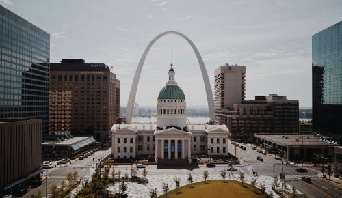 St Louis arch and skyline