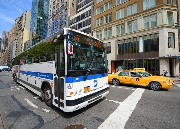 Electric bus in New York City