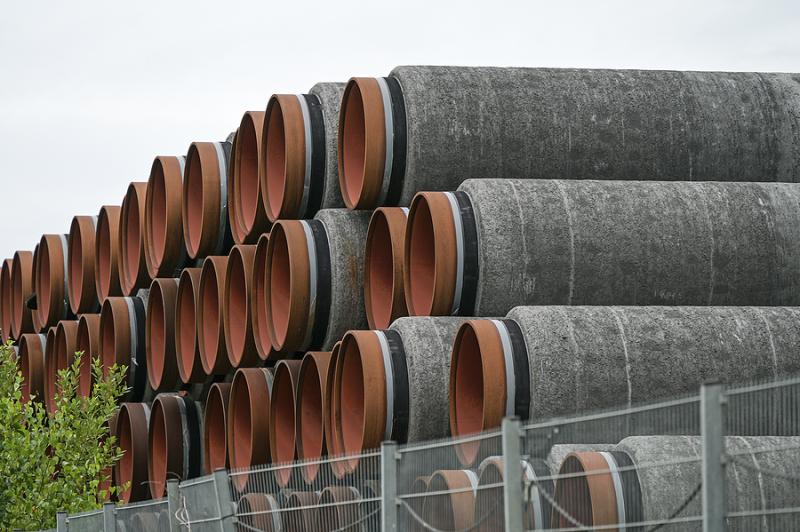 Abandoned Nord Stream 2 pipeline equipment